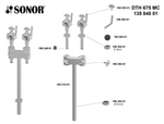 13584001 Hardware 600 DTH 675 MC Двойной держатель том-барабана, Sonor