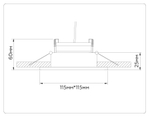 Светильник встраиваемый TN52339 SBK черный песок GX53 max 12W 115*115*25