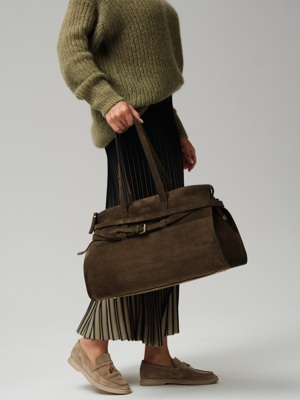 Замшевая сумка Rumi DBR 31152 тундра