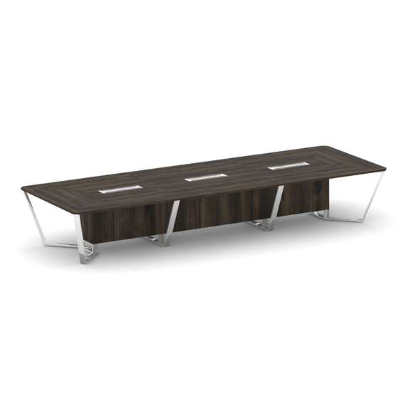 Steel Meet Стол переговорный прямоугольный MD-PR.B.SP-16 Дуб Мали/Нержавеющая Сталь/Хром 4800*1600*7