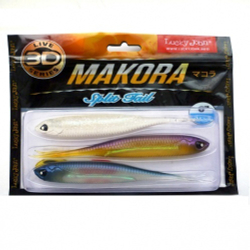 Виброхвост LJ 3D Series Makora Split Tail 6.0in (15,24 см), цвет MIX1, 3 шт.