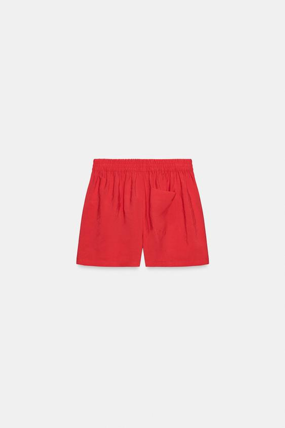 ZARA СВОБОДНЫЕ ШОРТЫ С ЭЛАСТИЧНЫМ ПОЯСОМ, КРАСНЫЙ