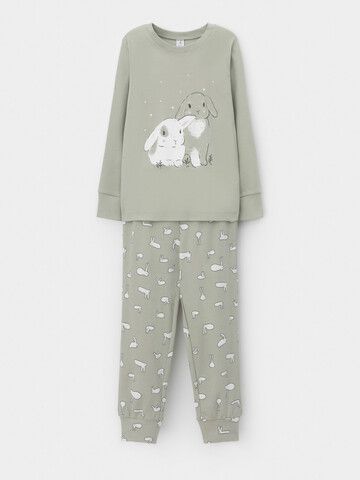 пижама  для девочки  К 1541/шалфей,белые зайчики