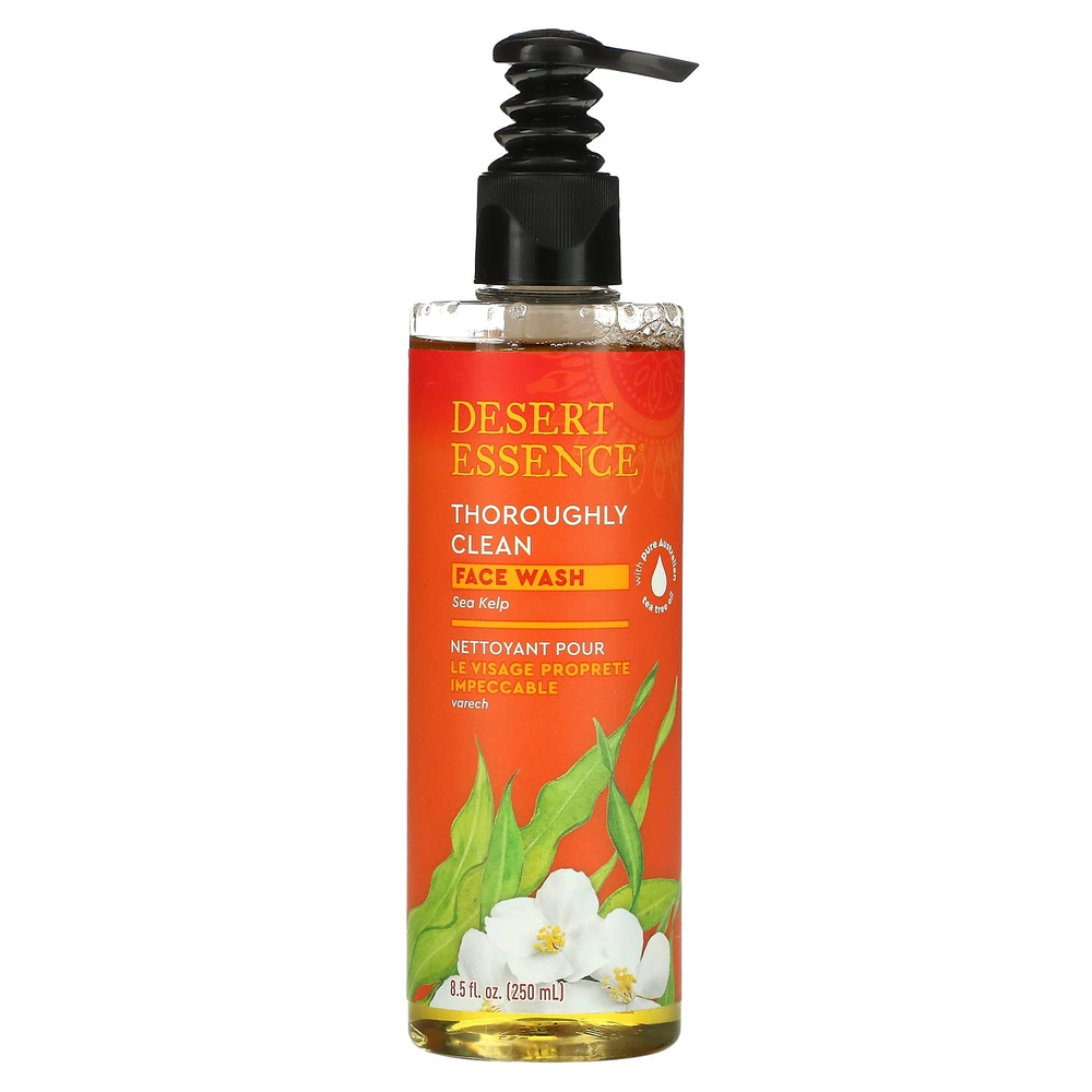 Desert Essence, Очищающий гель для умывания, тщательная очистка, морские водоросли, 8,5 ж. унц. (250 мл)
