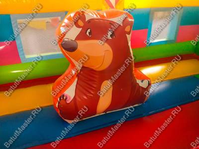 Коммерческий надувной батут "Русские сказки", 6x4x2.5 м.