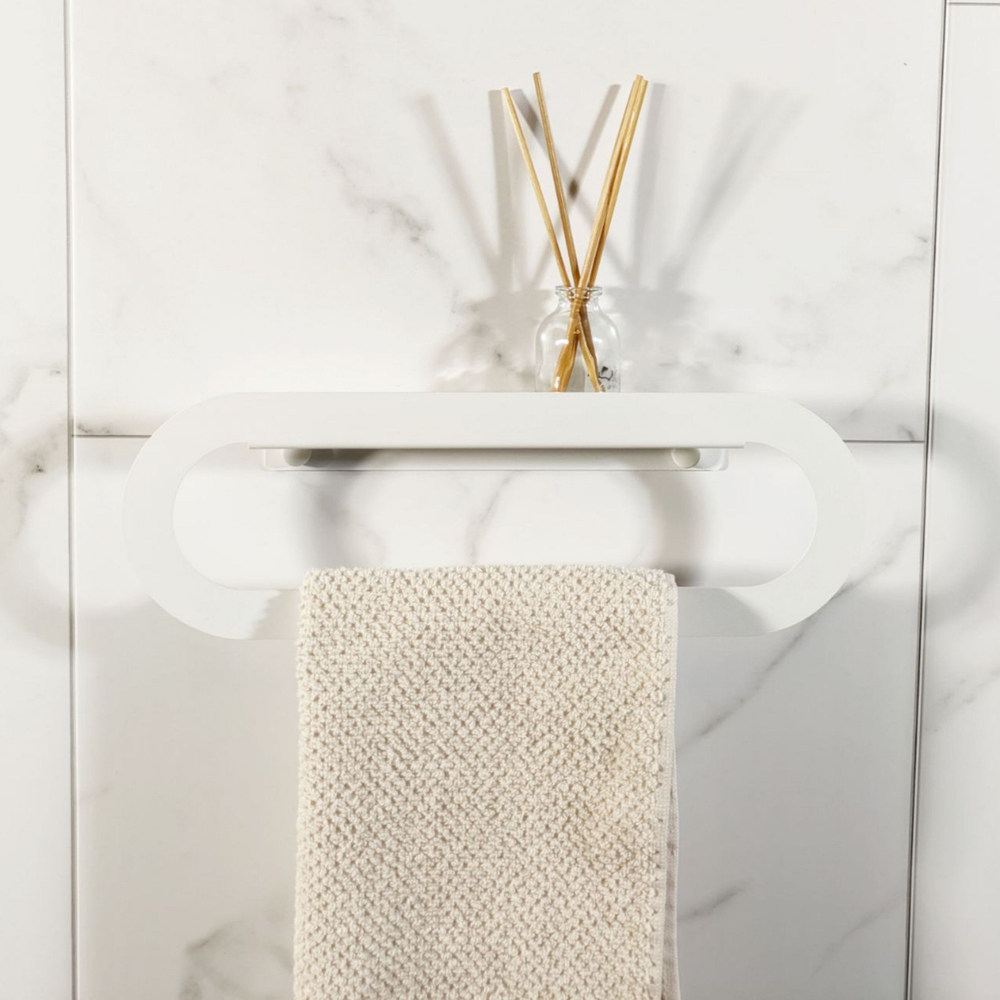 Держатель для полотенец MetaDec Oval 30см белый