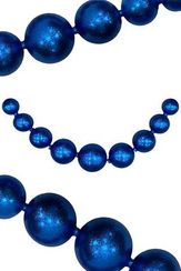 Украшение для высотной ёлки Бусы Искристые., 265 см, пластиковые, синий, ПромЕлка, (БИП-265Blue)