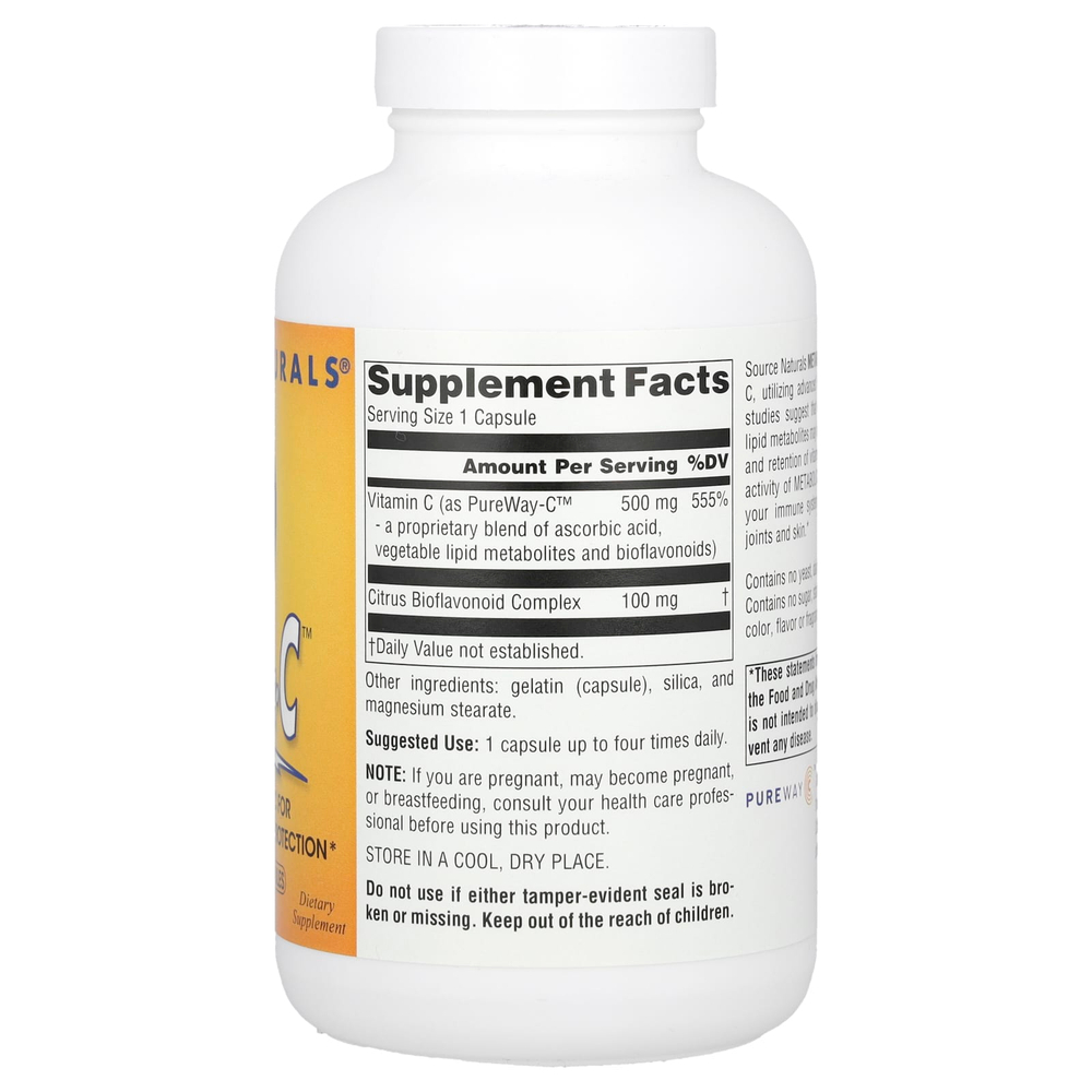 Source Naturals, Metabolic C, 500 мг, 180 капсул