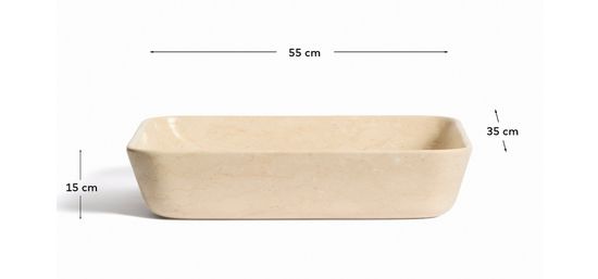 Раковина Darnen из бежевого мрамора 55 x 35 см