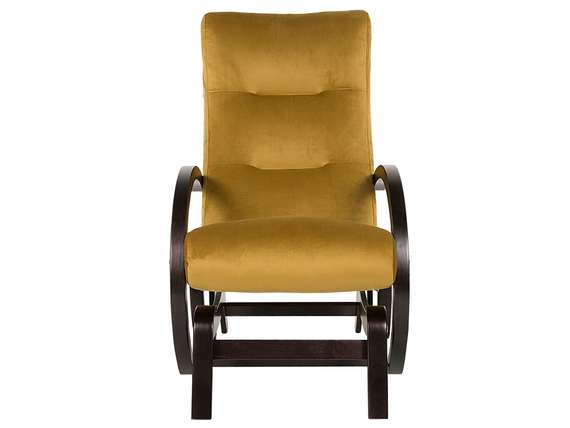 Кресло-качалка маятник Мэтисон ткань охра, каркас венге структура