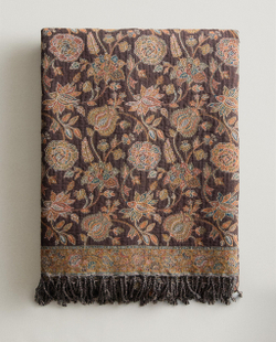 Zara Home плед из хлопка, синий, 140x190 см
