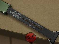 Нож Microtech Halo 6 T/E - зеленая рукоять , клинок черный