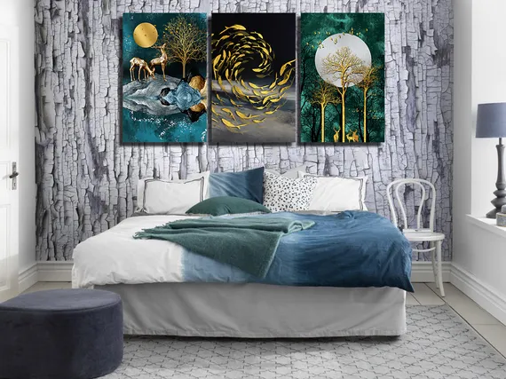 Модульная картина "Триптих современного искусства"