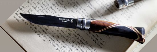 Складной нож Opinel №8 Chaperon, рукоять африканское дерево, футляр c клинком из стали Sandvik™ 12С27, рукоять дерево (Африканское)