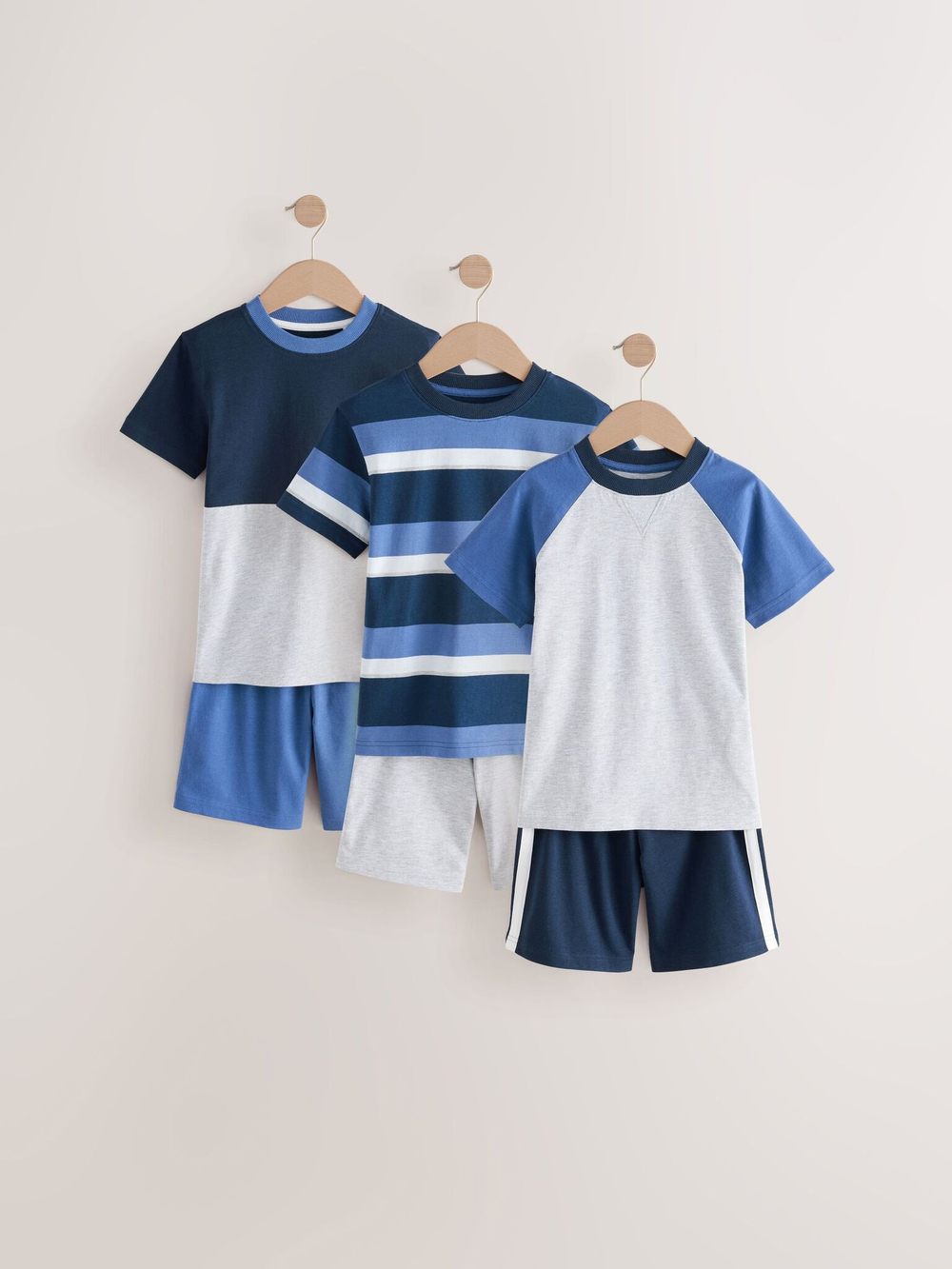 Пижама для мальчика Next E66-494, 3 шт., Серый, Синий