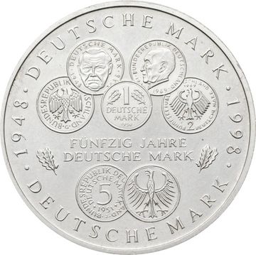 10 марок 1998 Германия «50 лет Немецкой марке»