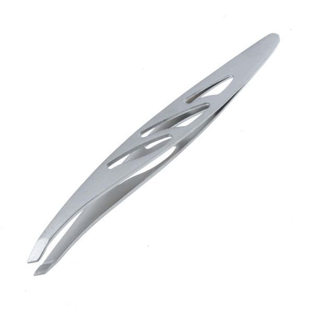 Zinger Пинцет для бровей скошенный / Standard 86121 М, 90 мм, серебристый