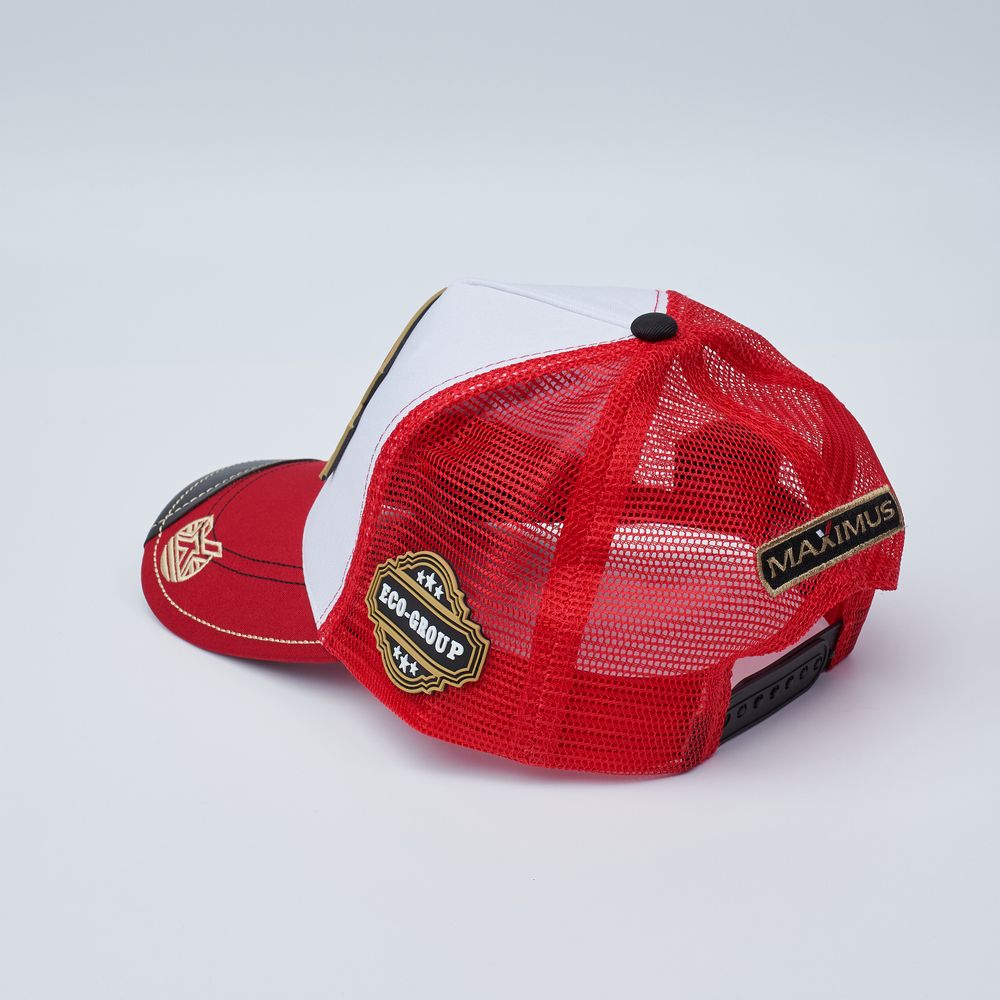 Кепка Maximus Mesh с сеткой,белый/красный (MCM)