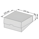 Контейнер бумажный для десертов Eco Cake 4500 225x225x90 мм 1/100