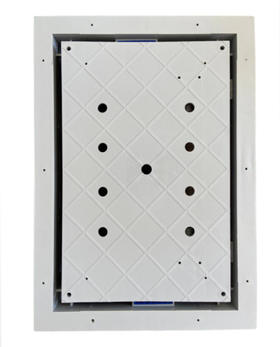 Люк ревизионный под покрытие на петлях 350х250 мм, дверка 290х190 мм