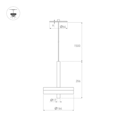Светильник SP-MENTA-R165-12W Warm2700 (BK, 130 deg, 230V) (Arlight, IP20 Мрамор, 5 лет) 061697