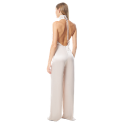 Комбинезон с кружевным воротником-стойкой из шерсти