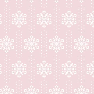 Нежный розовый принт со снежинками