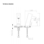 Кран сенсорный для раковины или столешницы латунь NOFER 07261.N чёрный