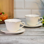 Чайный набор 4 предмета 220мл "Золотая линия", 202348