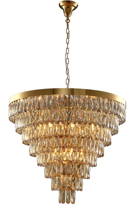 Люстра Crystal Lux ABIGAIL SP22 D820 GOLD/AMBER