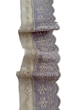 Кружево хлопковое Ришелье с ажурной сетчатой кромкой ш-8см Италия