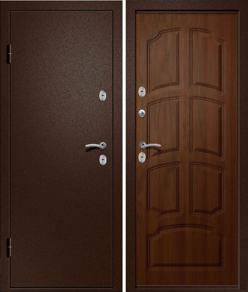 Входная дверь Ретвизан ТРИЕРА-21 Медь антик - Дуб тёмный