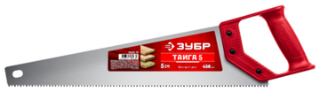 Ножовка по дереву ЗУБР Тайга 450 мм прямой крупный зуб быстрый рез поперек волок
