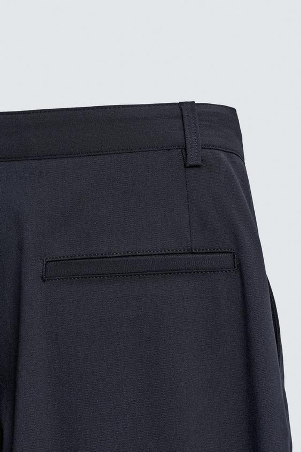 ZARA БРЮКИ RELAXED FIT С РЕМНЕМ, МОРСКОЙ СИНИЙ