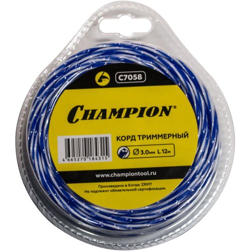 Леска CHAMPION Sky-cutter 3.0мм*12м (витой квадрат)   C7058