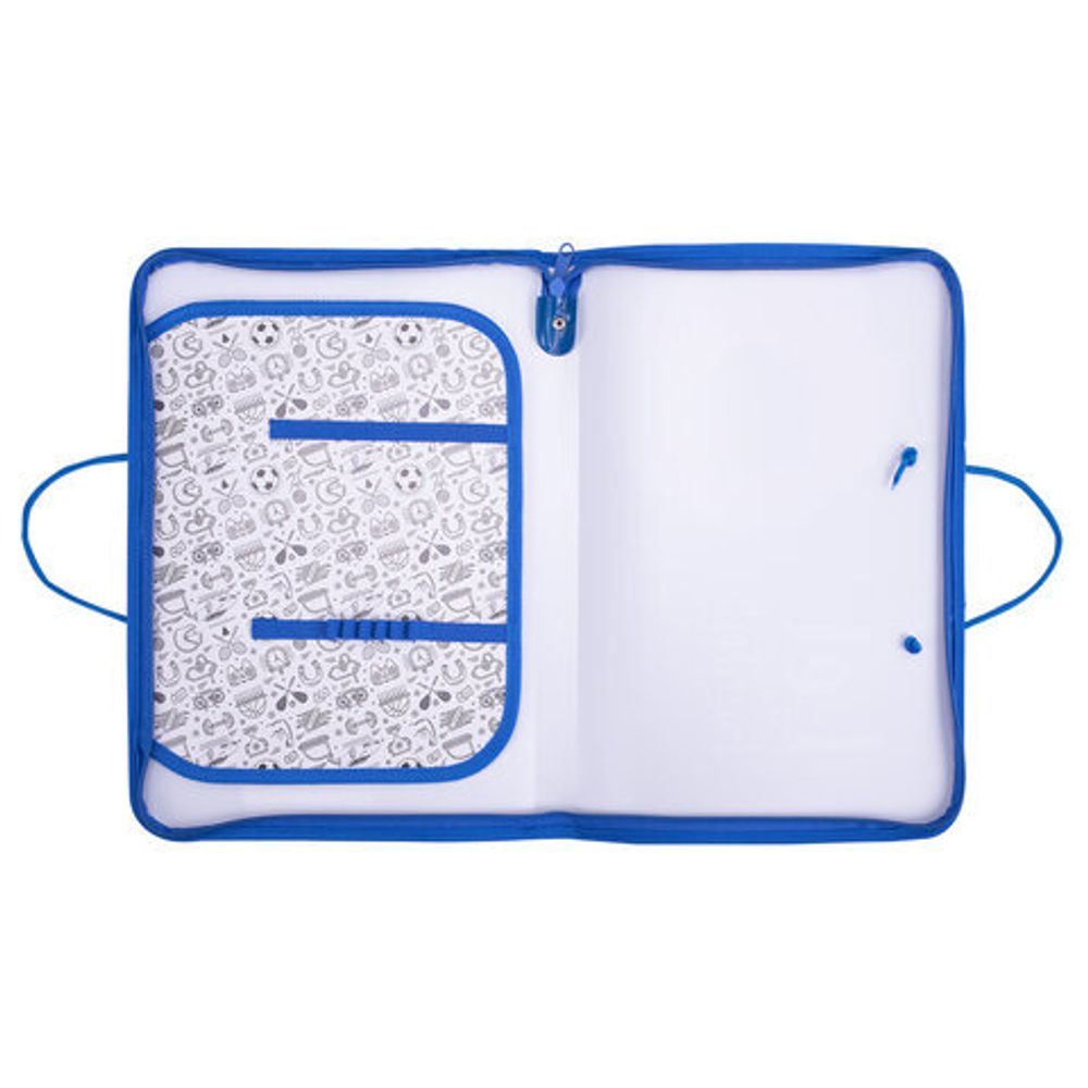 Папка для труда на молнии с ручками ПИФАГОР А4, пластик, откидная планка, органайзер, ручки-шнурок, "Game begin", 270879