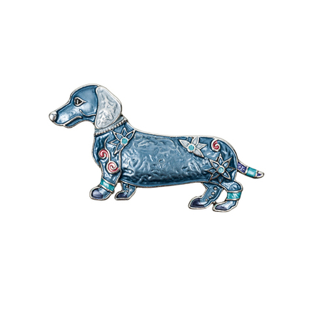 Брошь Shadore Такса XZ0711.21 BL/S