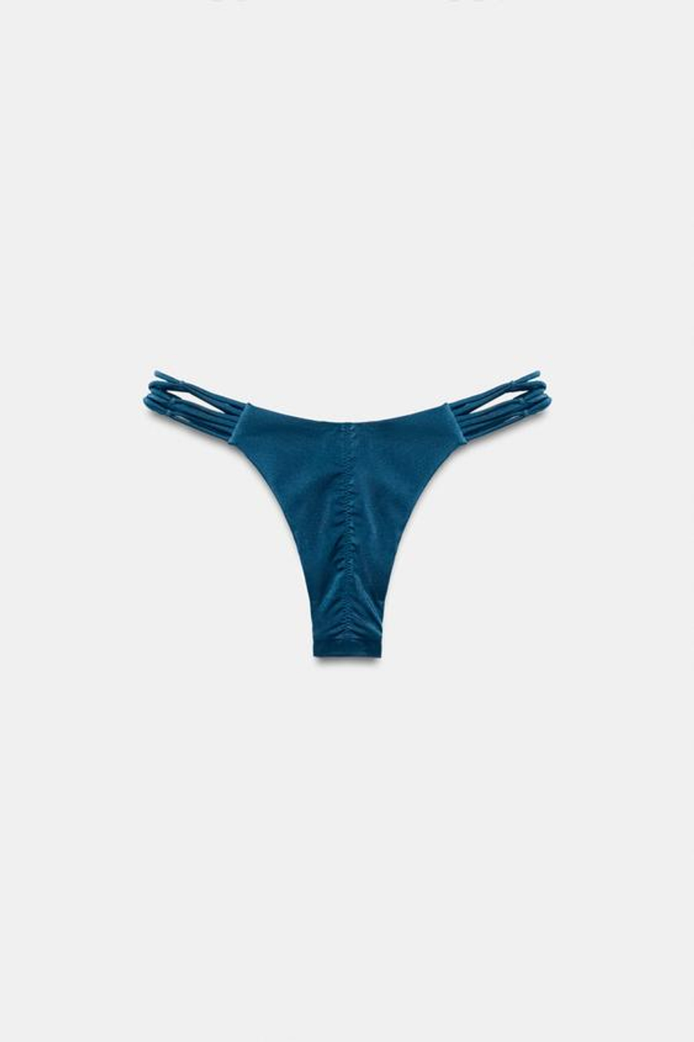 ZARA ПЛАВКИ-БИКИНИ С РЕМЕШКАМИ И УЗЛАМИ, СИНИЙ