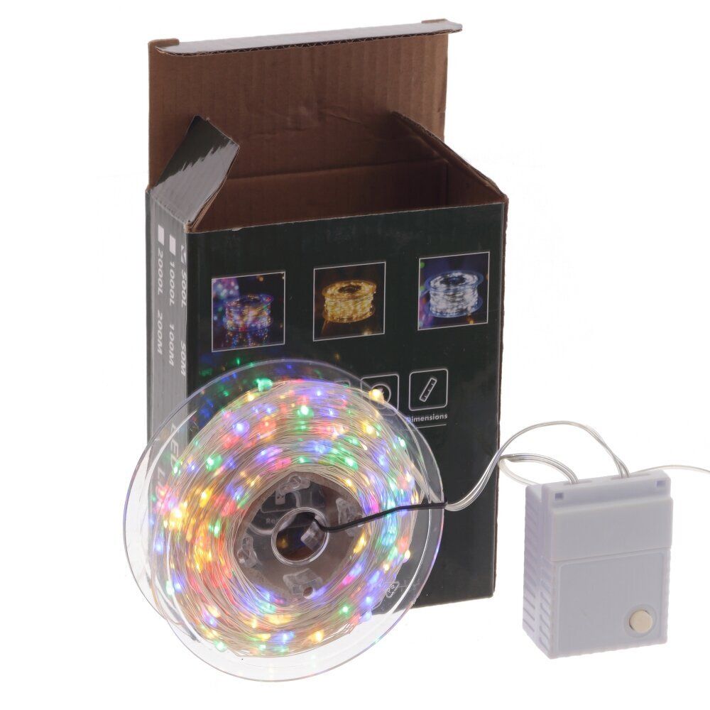 GAEM Электрогирлянда "Роса", L50м, 500 LED, мультицв, 8 тип свеч, 7W, шнур прозр леска, IP20