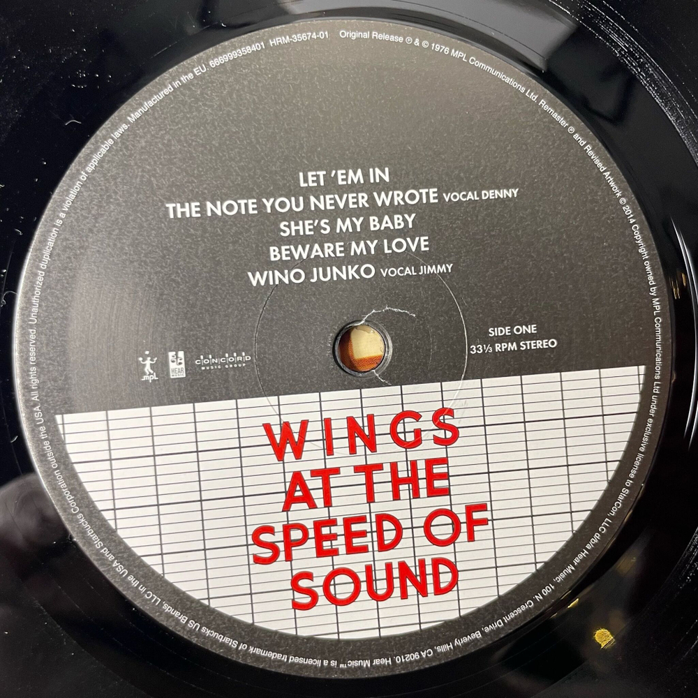 Винтажная виниловая пластинка LP Wings At The Speed Of Sound (EU 2014)