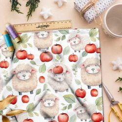 Ткань премиум таффета барашки в яблоках