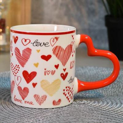 Кружка 350мл Love, микс 8632