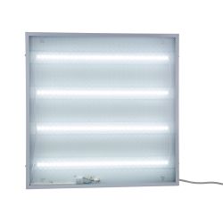 ULP-Q105 6060-72W-6500K WHITE Светильник светодиодный потолочный универсальный. Дневной свет 6500K. Рассеиватель призма. Встроенный и-п. Корпус белый. ТМ Volpe