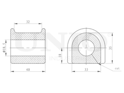 Втулка заднего стабилизатора UNIO RMP-10150