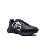 Кожаные кроссовки spitint Alexander McQueen - темно-синий(727377 WIC9I)