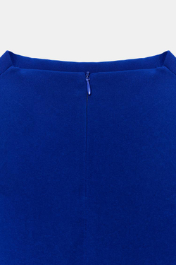 ZARA КОМБИНИРОВАННОЕ ПЛАТЬЕ МИДИ, ЯРКО-СИНИЙ