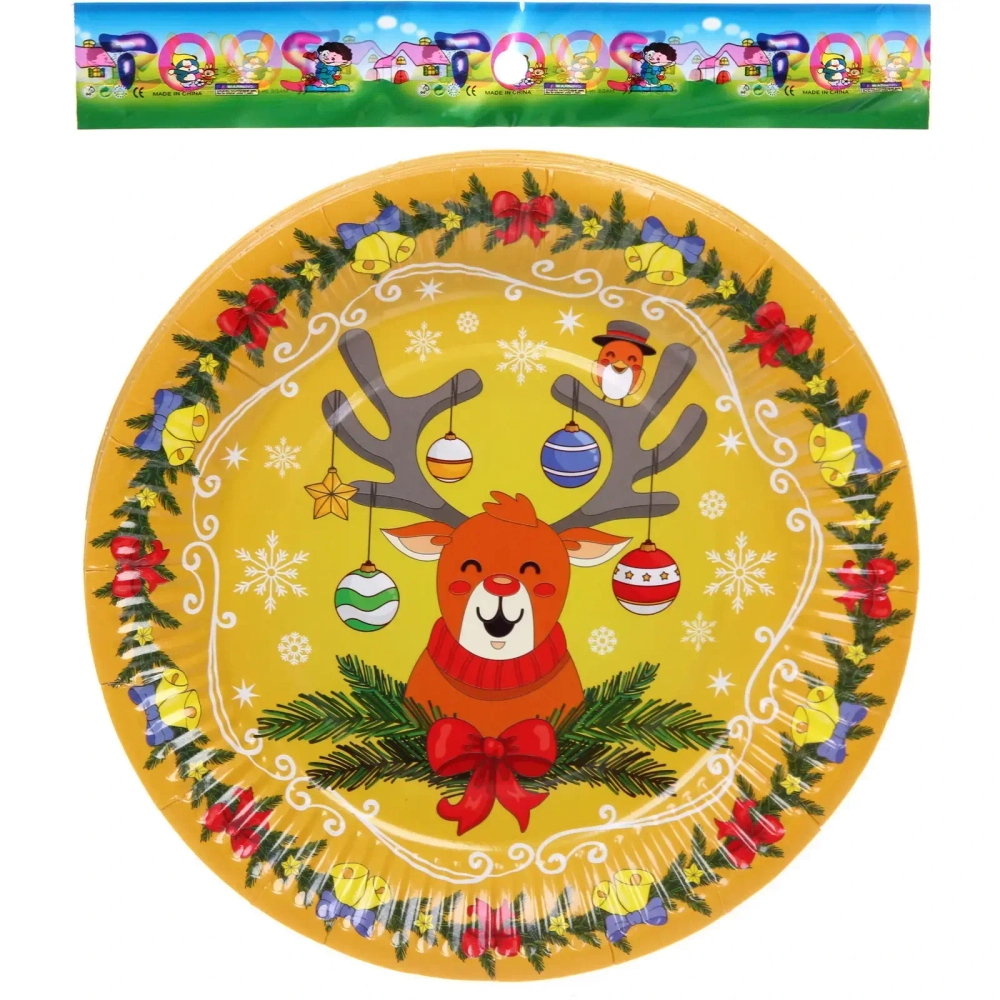 Тарелка бумажная 18 см в наборе 10 шт «Лесной праздник»