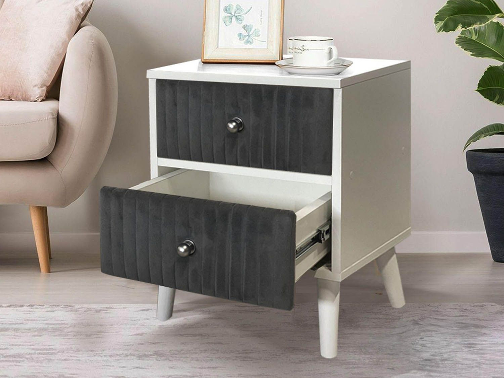 Т2 Тумба Белый/Темно-серый №26