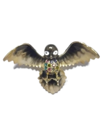 Брошь-кулон Сова коричневая