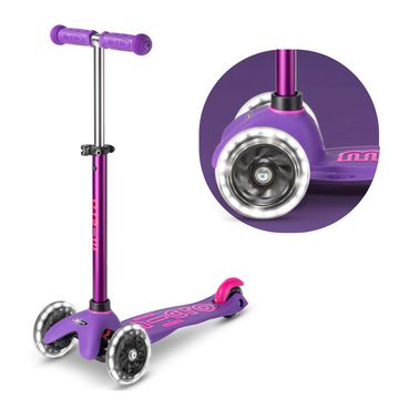 Самокат Mini Micro Deluxe LED Сиреневый/розовый